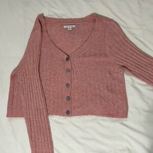 medium pink button up sweater🩷